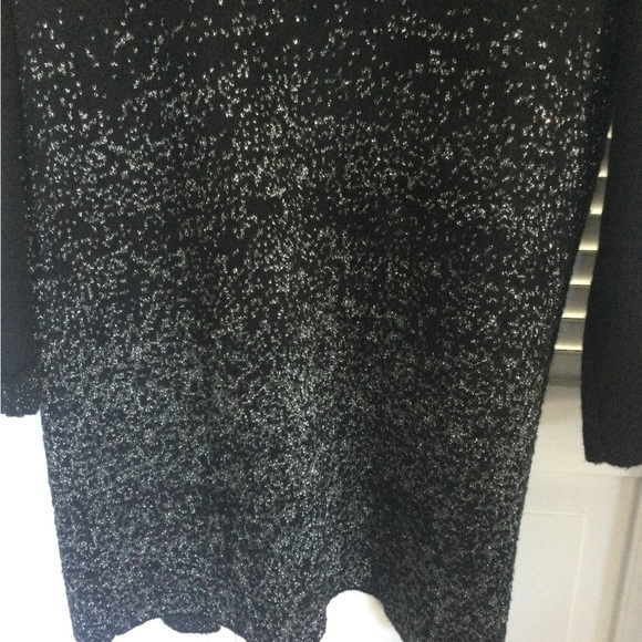 Cherie Bliss Black/Silver Long Cardigan, One Size - Picture 6 of 7